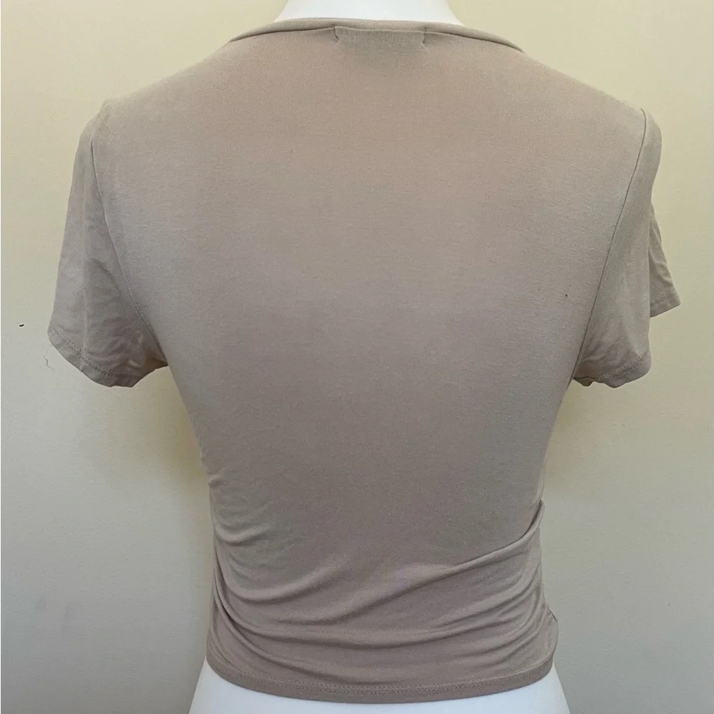 Antistar Pair of Cropped, Lightweight Tees (1 Forest Green, 1 Taupe), Size M - Picture 10 of 13
